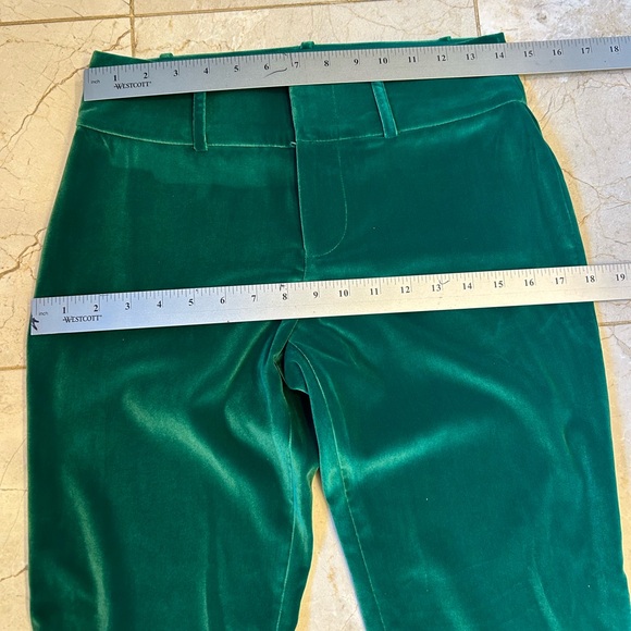 Alice + Olivia Velvet pants, button & zip front, side & back pockets, loops Sz 2 - Picture 12 of 13